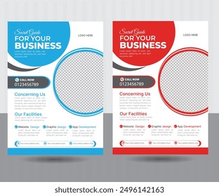 a4 size business flyer template design,most one of the best flyer design,two color mini poster design.