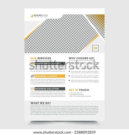 A4 Size Business Flyer Template Design