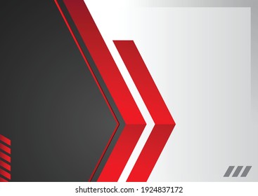 A4 size card, modern design, black, red, white