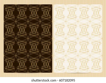 A4 size cards in golden color. Vector luxury templates for restaurant menu, flyer, greeting card, brochure, book cover and any other decoration.