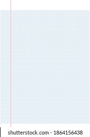 A4 size chart book paper, blue lines on white background