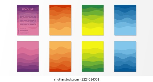 A4 size colorful abstract vector collection for background, business card, cover, flyer, brochure, banner, web design, wallpaper, etc.