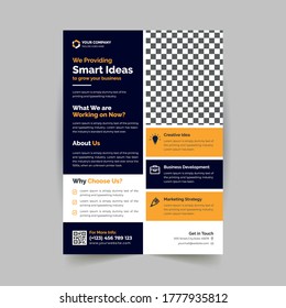 A4 Size Corporate Business Flyer Design with all editable source file and properly organised layers that helps you to edit easily.