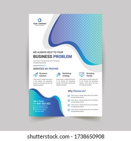 A4 Size Corporate Flyer Design with all editable source and proper organised layers that helps you to edit easily as you want.