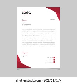 A4 Size Elegant letterhead template design in minimalist style