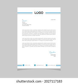 A4 Size Elegant letterhead template design in minimalist style