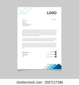 A4 Size Elegant letterhead template design in minimalist style