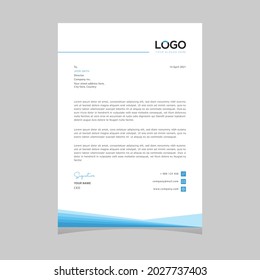 A4 Size Elegant letterhead template design in minimalist style