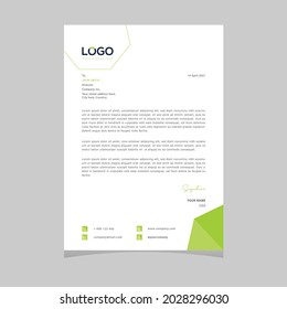 A4 Size Elegant letterhead template design in minimalist style