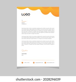 A4 Size Elegant letterhead template design in minimalist style