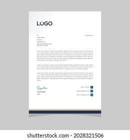 A4 Size Elegant letterhead template design in minimalist style