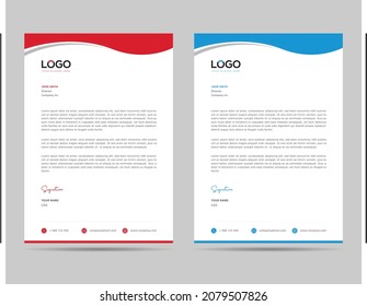 A4 Size Elegant letterhead template design in minimalist style