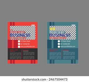 Folleto de la empresa EPS tamaño A4 , Diseño de folleto de negocios Vector editable.