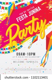 A4 Size Festa Junina Party Poster Layout Design