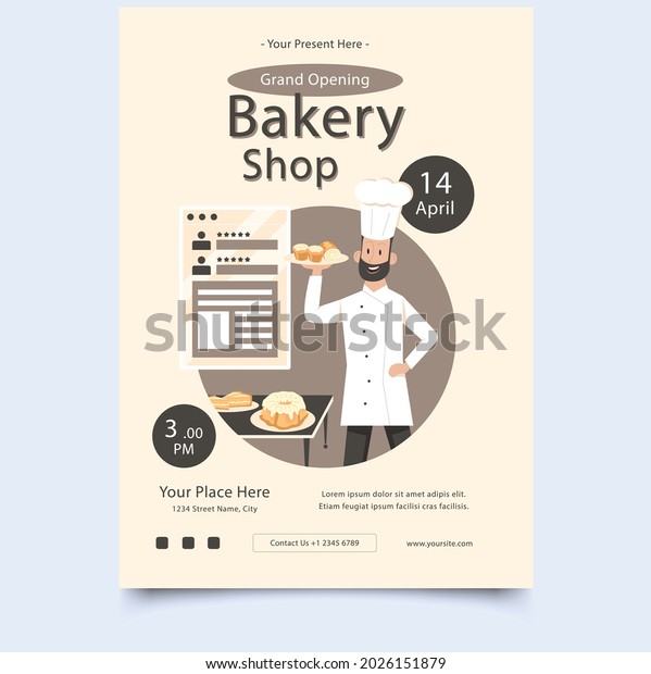 A4 Size Flyer Bakery Shop Stock Vector (Royalty Free) 2026151879 ...