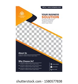 A4 size flyer design illustation vector template