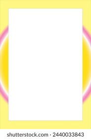 Arte de marco de tamaño A4 en fondo blanco