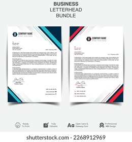 A4 size Minimal Letterhead Design, 2 Colors Business letterhead Design.
Corporate modern letterhead design template.