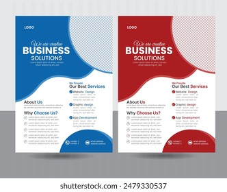 a4 size modern business flyer template design