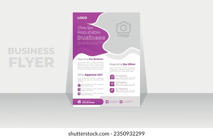 A4 size -Modern Vector Creative corporate business flyer or  leaflet and  magazines cover design  template. 