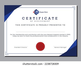A4 Size Printable Certificate CMYK