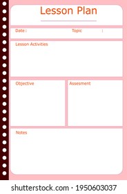 A4 size printable educational lesson plans for girls, suitable for students, university students, workers, businessmen,