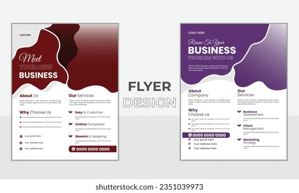 Tamaño A4 - Diseño de plantilla de folleto de volante empresarial Vector Creative, folleto de negocios Resumen, diseño de folleto, folleto de agencia de marketing único. Diseño de portada, Afiche, folleto moderno de negocios.