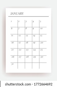A4 size Vector Planner template. Blank printable vertical notebook page. Business organizer. September Calendar habit tracker, project, notes, goals. 