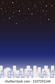 A4 size winter night background illustration
