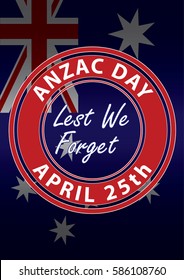 A4 sized ANZAC day poster. Australian New Zealand Army Corps. Commemorating soldiers past and present on April 25th each year.