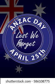 A4 sized ANZAC day poster. Australian New Zealand Army Corps. Commemorating soldiers past and present on April 25th each year.