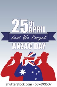 A4 sized ANZAC day poster. Australian New Zealand Army Corp. Commemorating the soldiers on April 25th.
