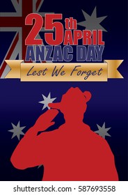 A4 sized ANZAC day poster. Australian New Zealand Army Corp. Commemorating the soldiers on April 25th.