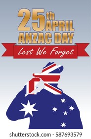 A4 sized ANZAC day poster. Australian New Zealand Army Corp. Commemorating the soldiers on April 25th.