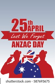 A4 sized ANZAC day poster. Australian New Zealand Army Corp. Commemorating the soldiers on April 25th.