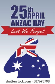 A4 sized ANZAC day poster. Australian New Zealand Army Corp. Commemorating the soldiers on April 25th.