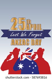 A4 sized ANZAC day poster. Australian New Zealand Army Corp. Commemorating the soldiers on April 25th.