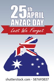 A4 sized ANZAC day poster. Australian New Zealand Army Corp. Commemorating the soldiers on April 25th.