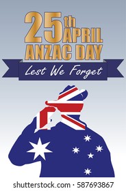 A4 sized ANZAC day poster. Australian New Zealand Army Corp. Commemorating the soldiers on April 25th.