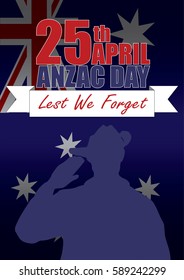 A4 sized ANZAC day poster. Australia New Zealand Army Corp. Commemorating the soldiers on April 25th.