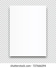 A4 sized vector poster blank paper mockup.