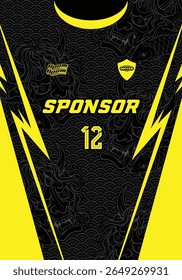 A4 soccer team jersey with the word sponsor
