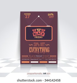  A4 Style Black Friday Flyer, Advertising Design