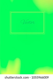 A4 Stylish Cover with Smooth Blue, Green and Yellow Gradient Background and Text