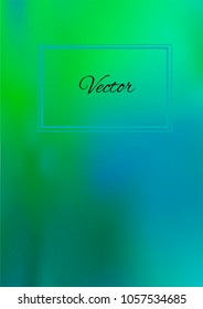 A4 Stylish Cover with Smooth Blue and Green Gradient Background and Text