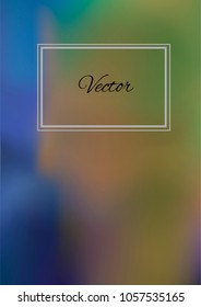 A4 Stylish Cover with Smooth Blue, Green, Pink and Brown Gradient Background and Text