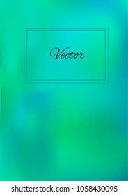 A4 Stylish Cover with Smooth Blue and Green Gradient Background and Text