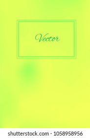 A4 Stylish Cover with Smooth Blue, Green and Yellow Gradient Background and Text