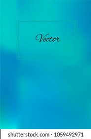 A4 Stylish Cover with Smooth Blue and Green Gradient Background and Text
