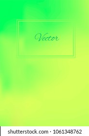 A4 Stylish Cover with Smooth Blue, Green and Yellow Gradient Background and Text